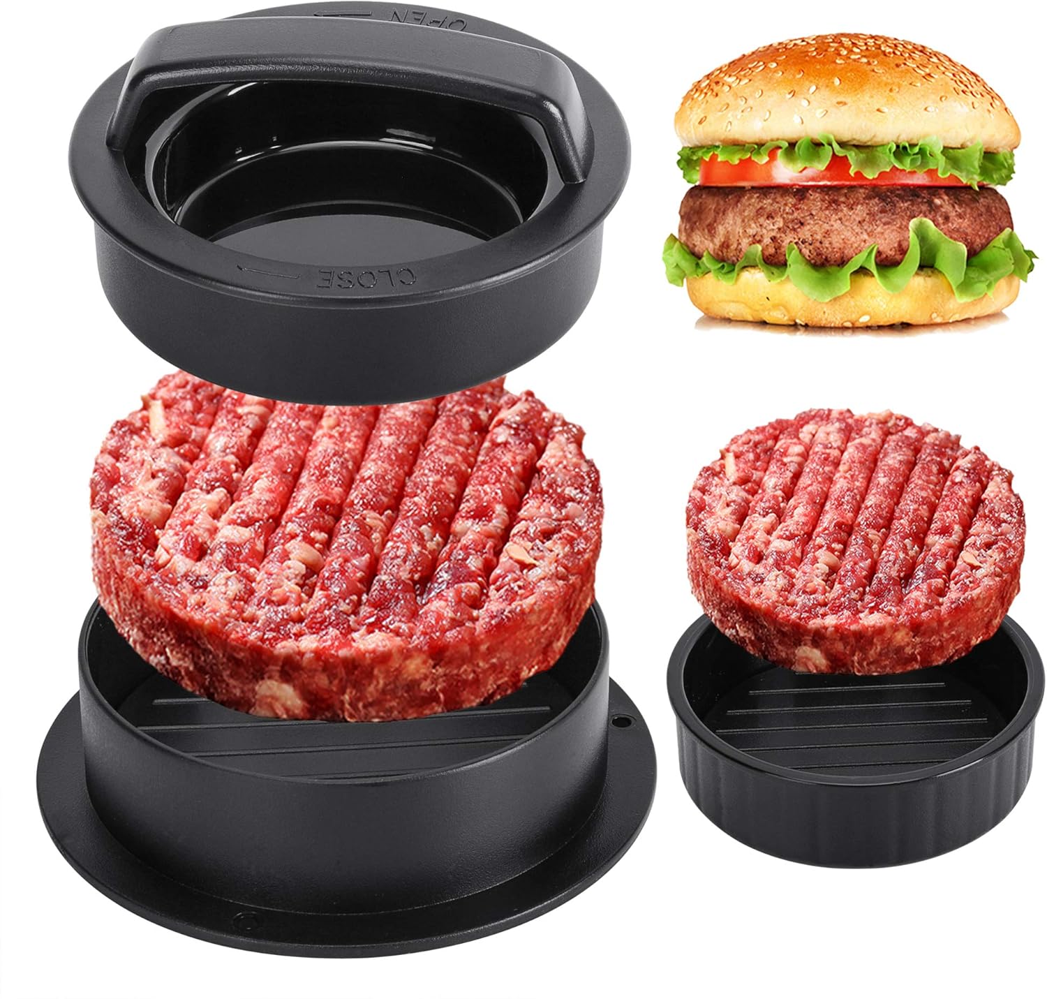 Kitchen Helper Gadgets - Rotonda Hamburger Burger Press Manzo Grill