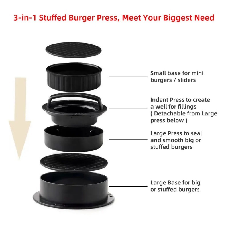 Rotonda Hamburger Burger Press - Kitchen Helper Gadgets recensione e prezzo
