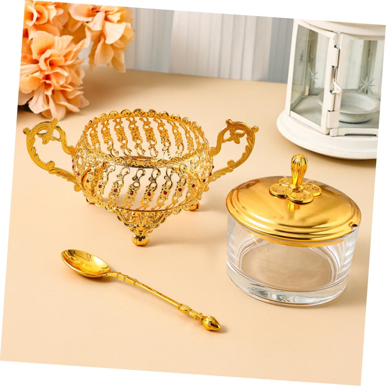 Zuccheriera con coperchio e cu - Kitchen Gadgets Gold recensione e prezzo